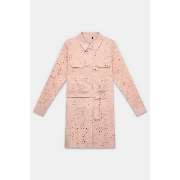 Vestido de manga larga rosa