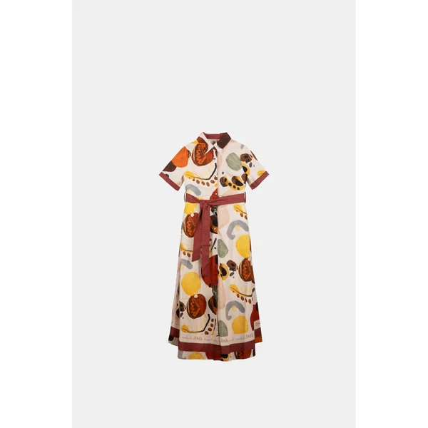 Vestido largo manga corta Alma