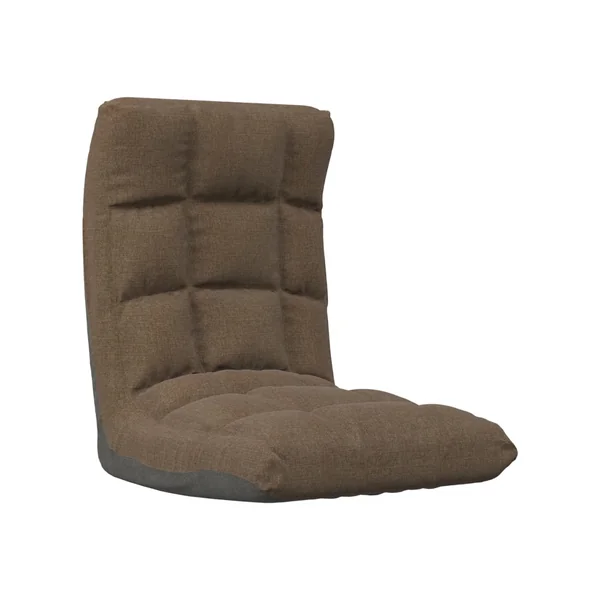 vidaXL Silla de suelo plegable de tela marrón