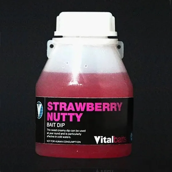 VITALBAITS STRAWBERRY NUTTY DIP 250 ml - Arapaima Fishing