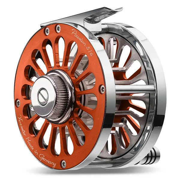 Vosseler Passion carrete de mosca de aluminio naranja