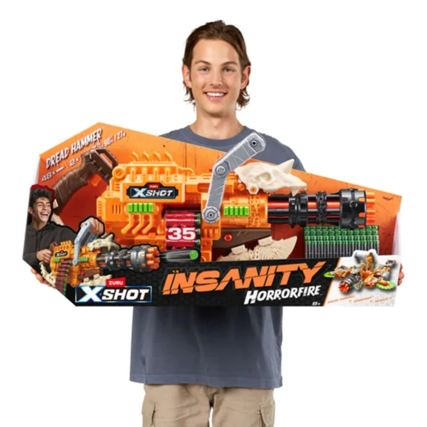 Zuru XShot Insanity Horrorfire Dread Hammer 8+ - Imagen 5