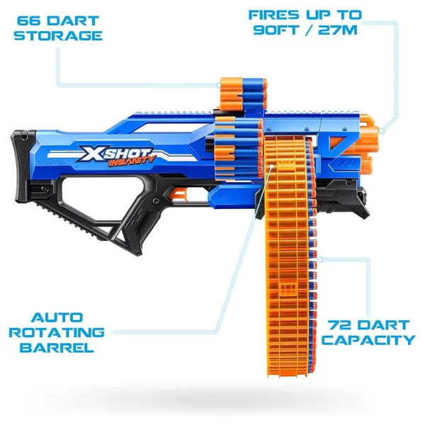 Zuru XShot Insanity Mad Mega Barrel 8+ - Imagen 5